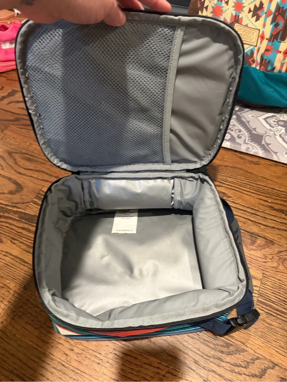 Hooey Teal Aztec Kids Backpack with Striped Lunchbox western